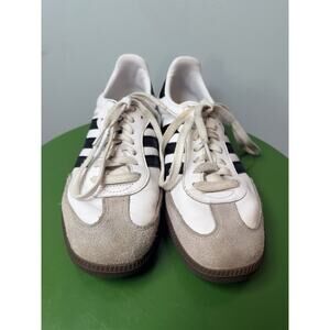 Adidas Samba Original Vegan Mens Shoes White Black Gum Bottom Sneakers Size 8